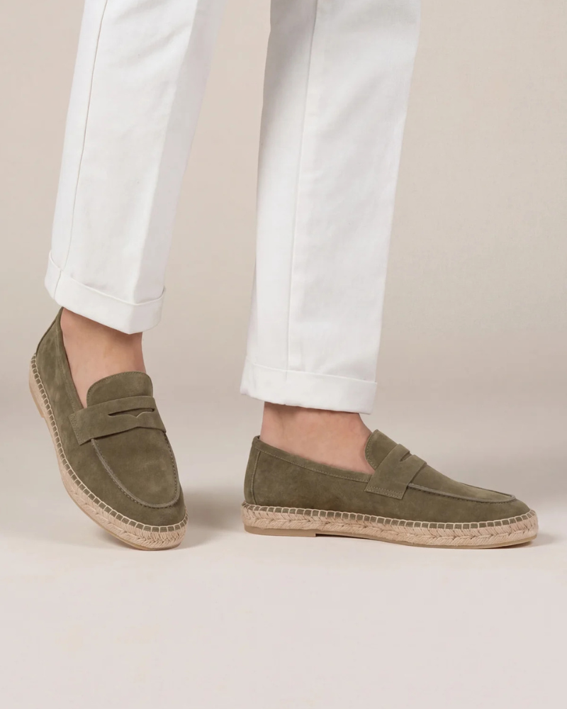 Olive Wildleder Riviera Espadrille Maja
