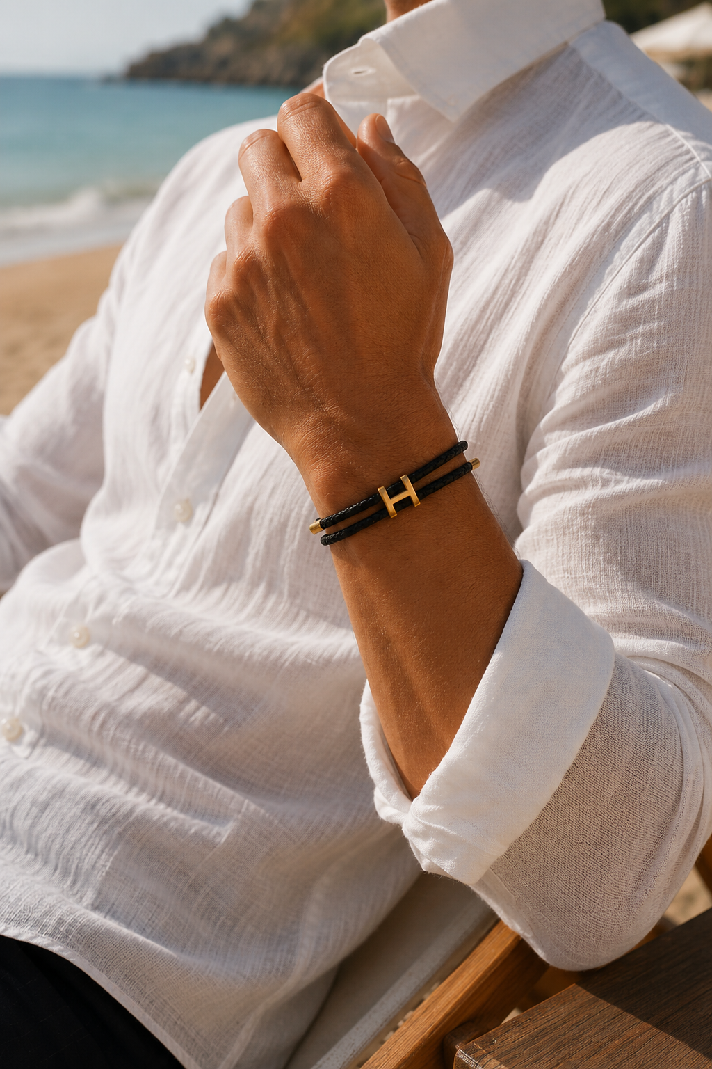 RivaSylt Armband Schwarz/Gold Maja