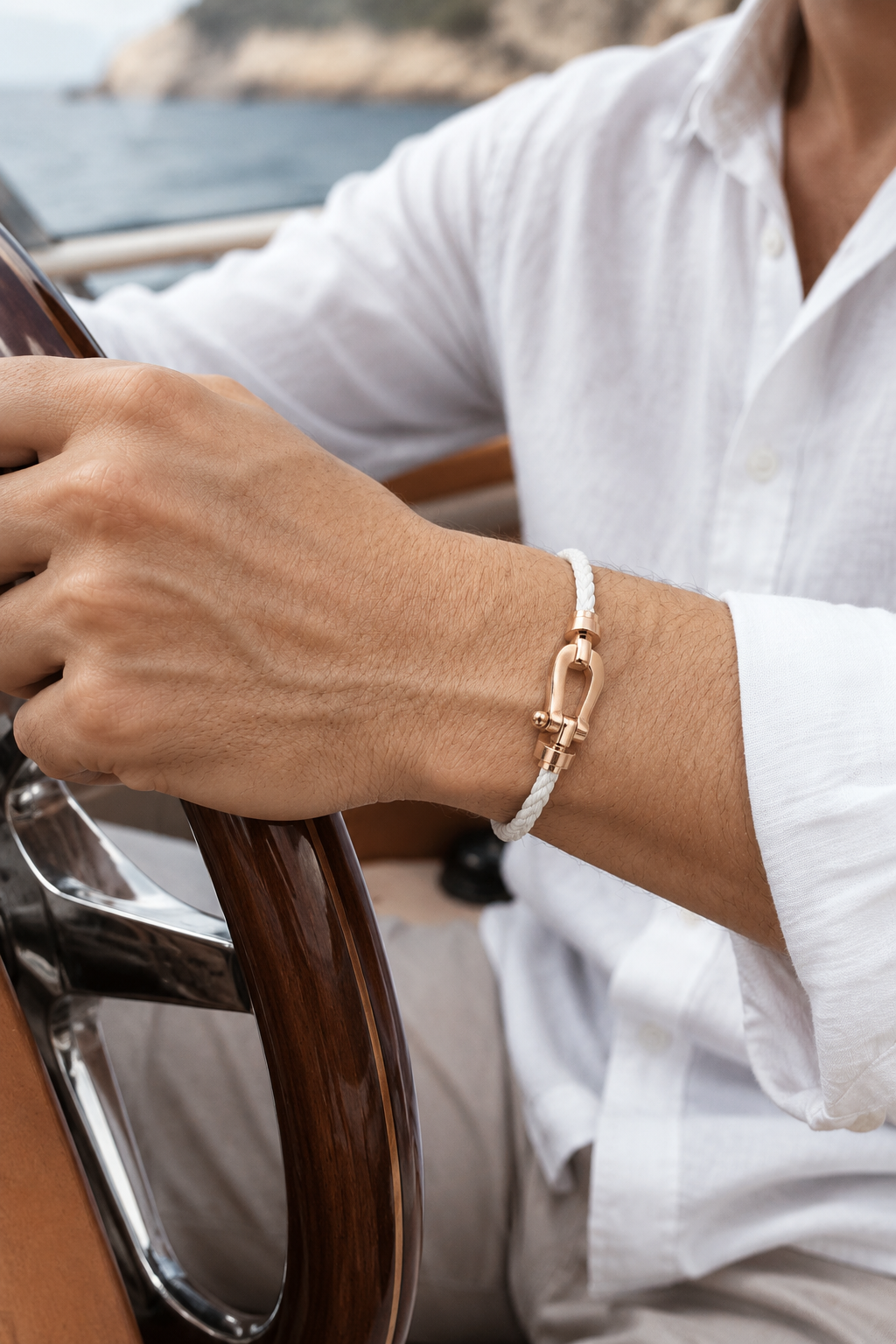 Aurelio Armband Weiß / Roségold Maja