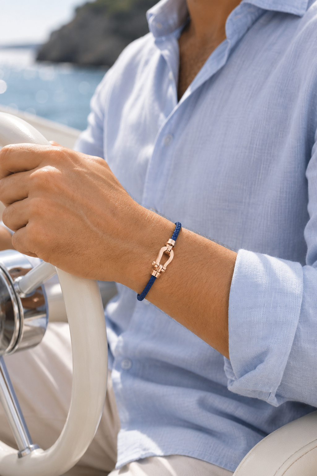 Aurelio Armband Navy / Roségold Maja