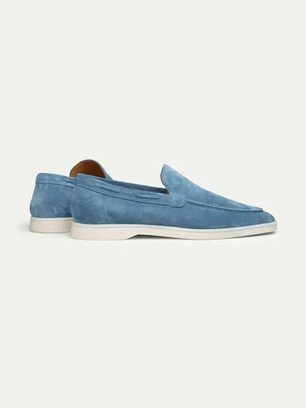Klassischer Suède Loafer Ozeanblau Maja