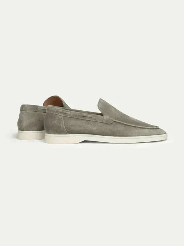 Klassischer Wildleder Slipper Olivgrün Maja