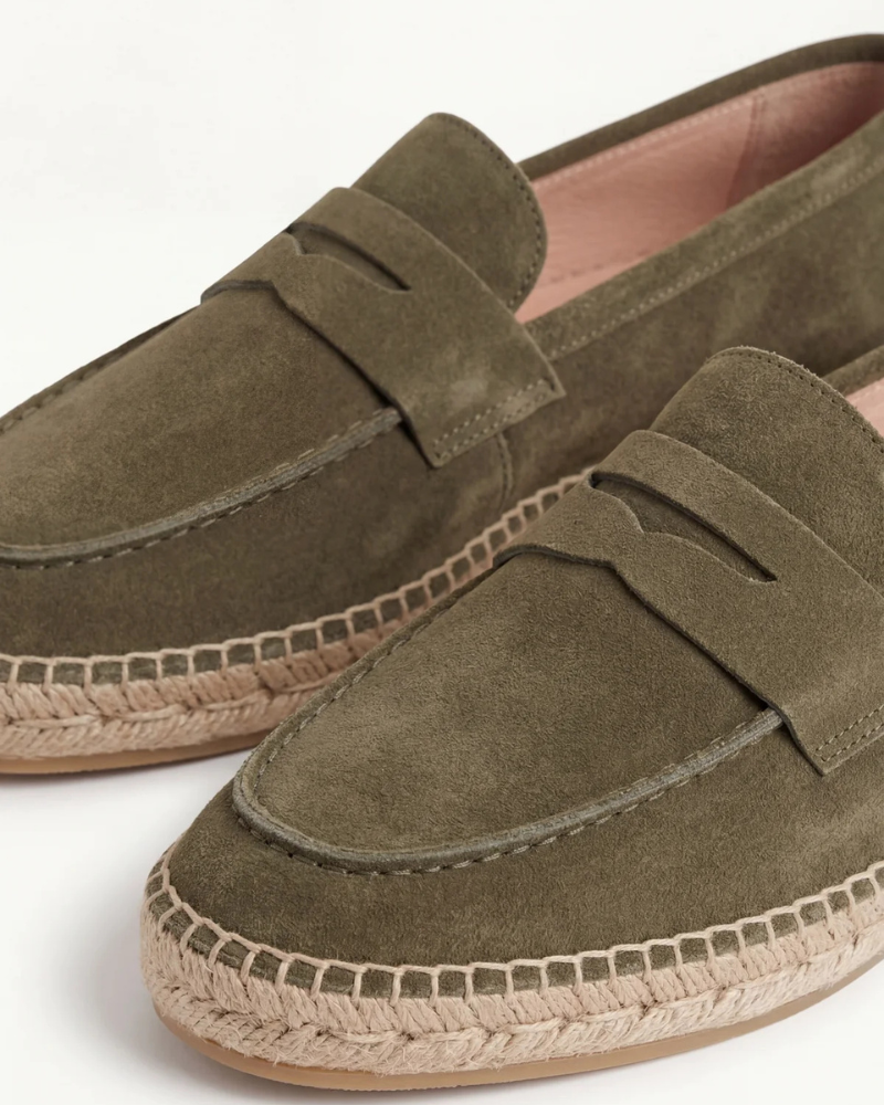 Olive Wildleder Riviera Espadrille Maja