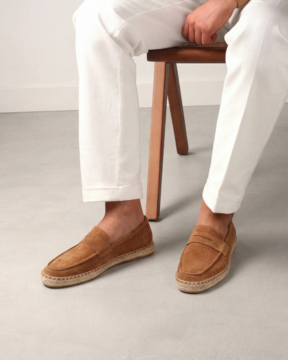 Braune Wildleder Riviera Espadrille Maja