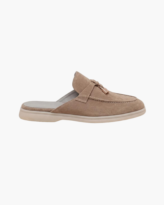 Beige Wildleder Mediterraner Mule Maja