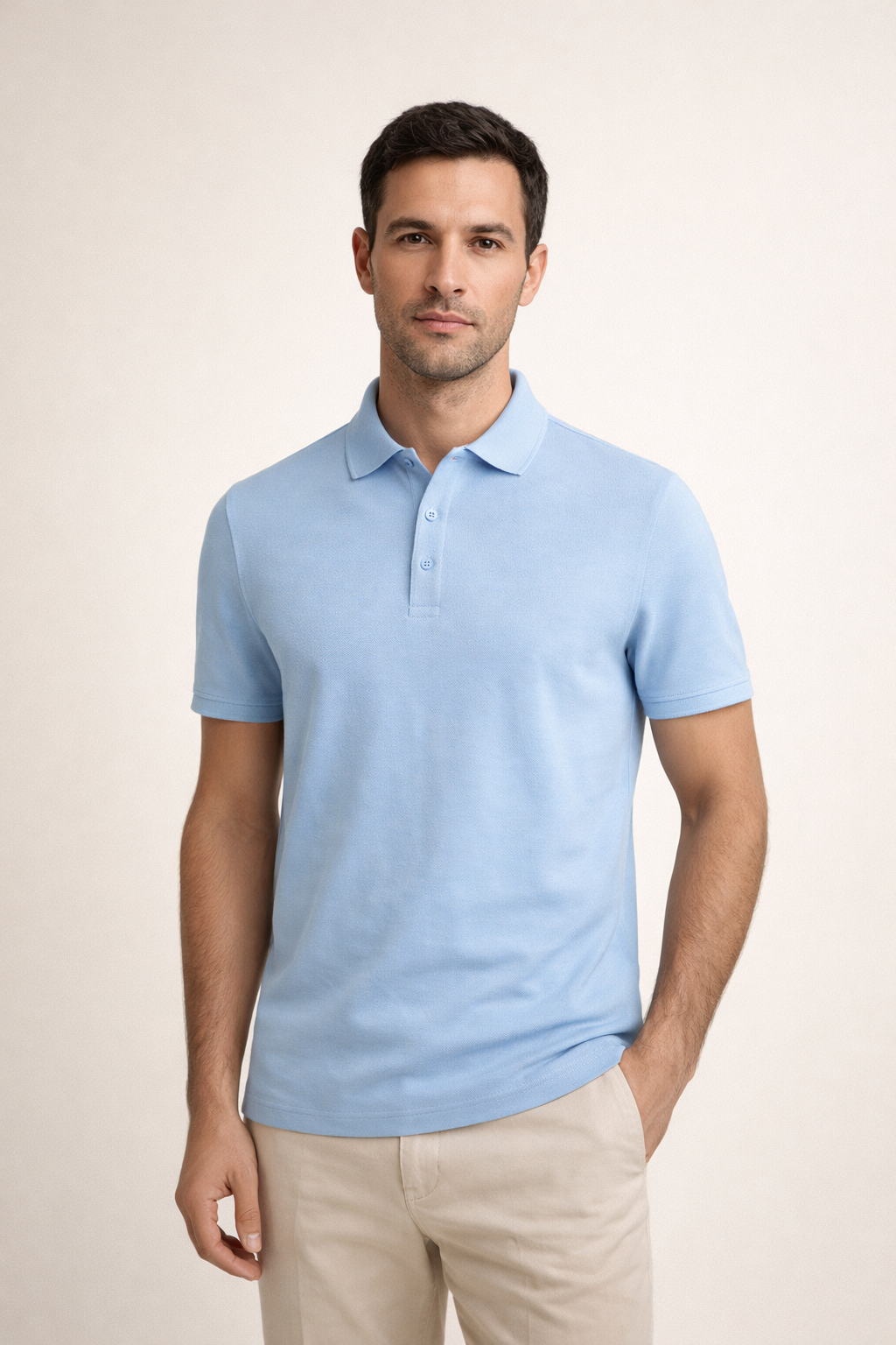 Verfeinertes Polo Hellblau Maja