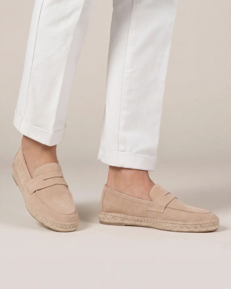 Beige Wildleder Riviera Espadrille Maja
