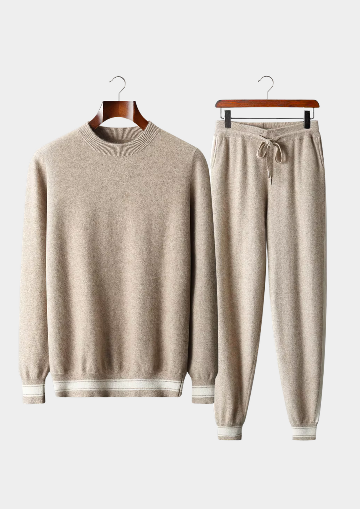 Premium Cashmere Sand Wien Freizeit Set RivaSylt