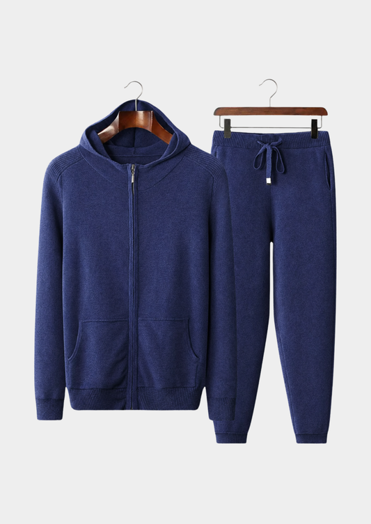 Premium Cashmere Marineblau Kilian Freizeit-Set RivaSylt