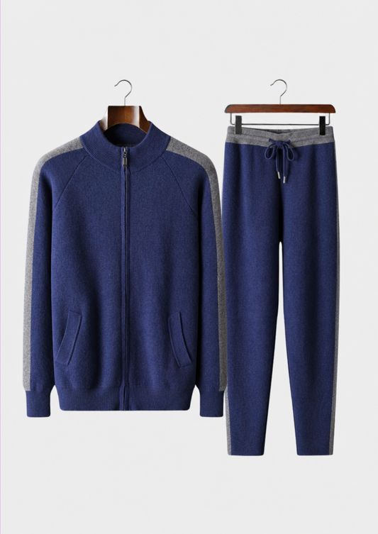 Premium Cashmere Marineblau Torino Freizeitset RivaSylt