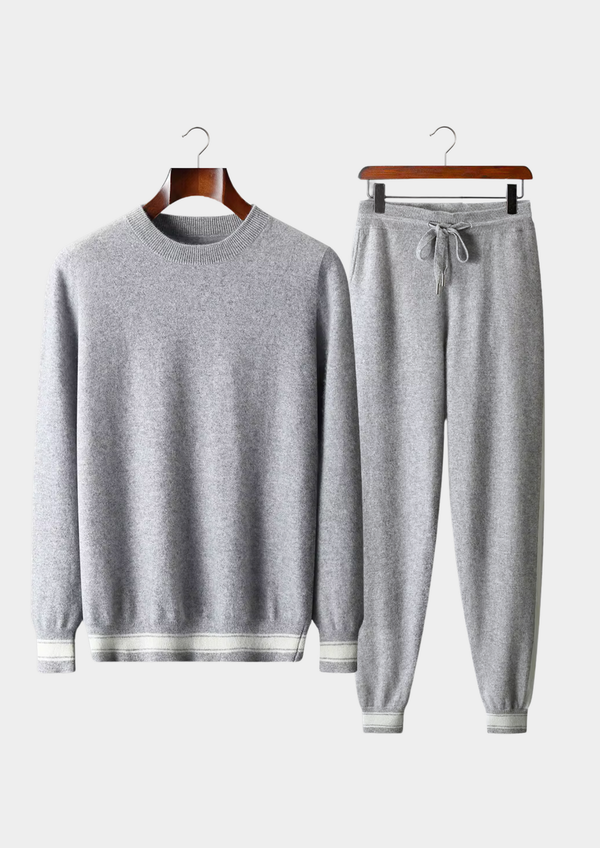 Premium Cashmere Hellgraues Wien Freizeitset RivaSylt