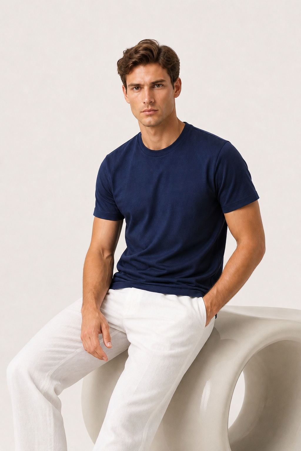 Azuro Tee Navy Maja