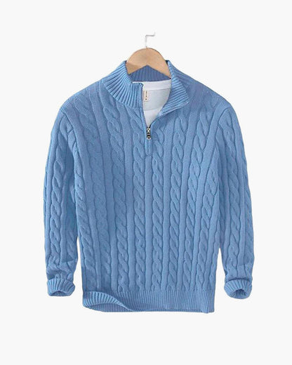 Wien Zipped Sweater - Hellblau RivaSylt