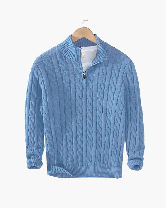 Wien Zipped Sweater - Hellblau RivaSylt