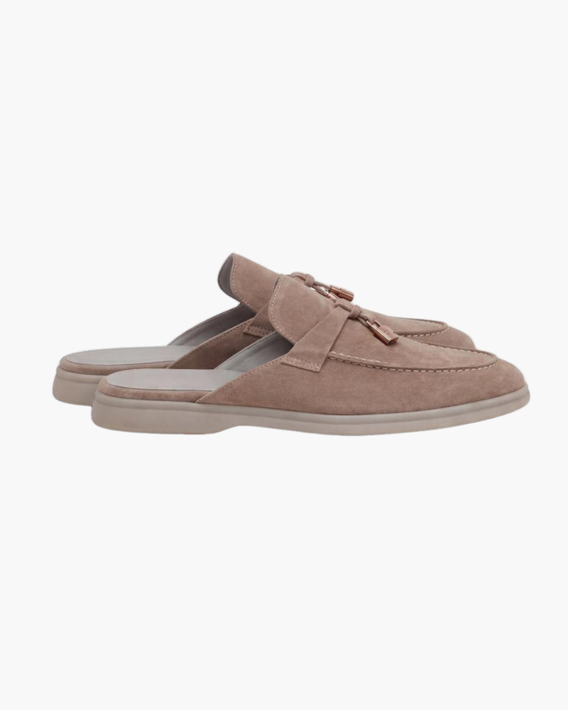 Beige Wildleder Mediterraner Mule Maja