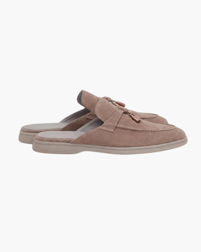 Beige Wildleder Mediterraner Mule Maja