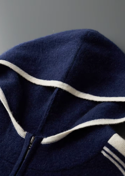 Reines Extra-feines Merinowoll Navy Blue Damien Set RivaSylt