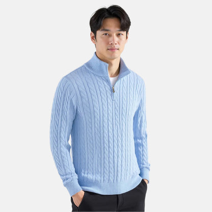 Wien Zipped Sweater - Hellblau RivaSylt