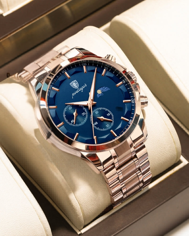 Präzisions-Chronograph Edelstahl-Uhr Maja