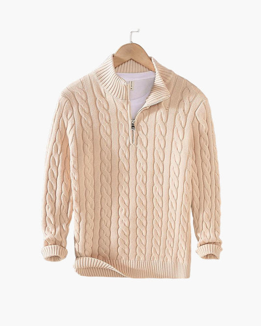 Wien Zipped Sweater - Beige RivaSylt