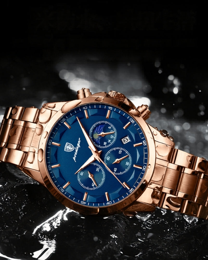 Präzisions-Chronograph Edelstahl-Uhr Maja