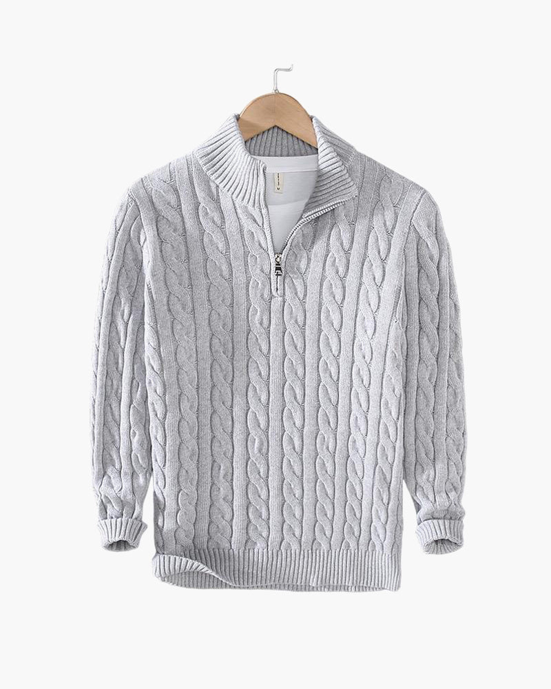 Wiener Zipper-Pullover - Grau RivaSylt