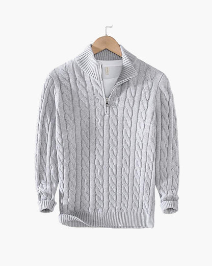 Wiener Zipper-Pullover - Grau RivaSylt