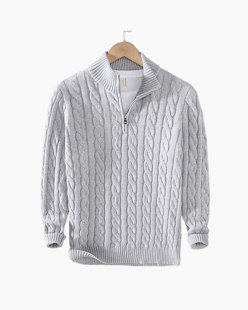 Wiener Zipper-Pullover - Grau RivaSylt
