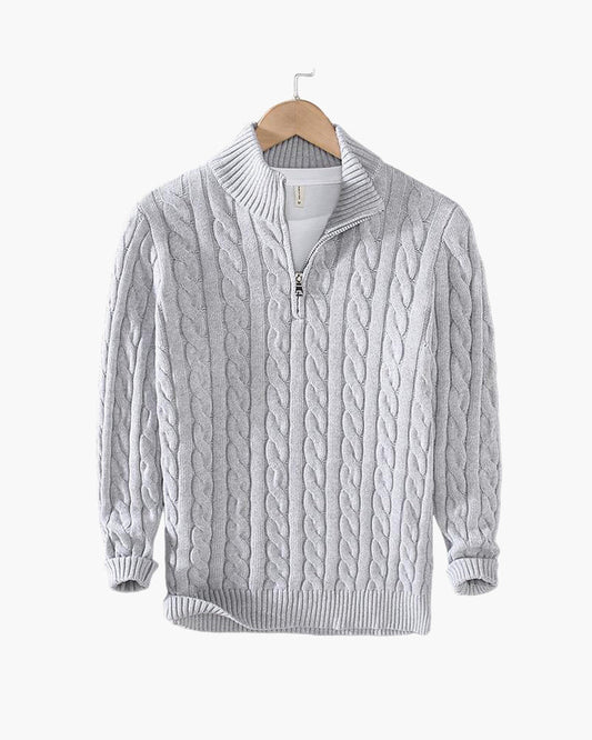 Wiener Zipper-Pullover - Grau RivaSylt
