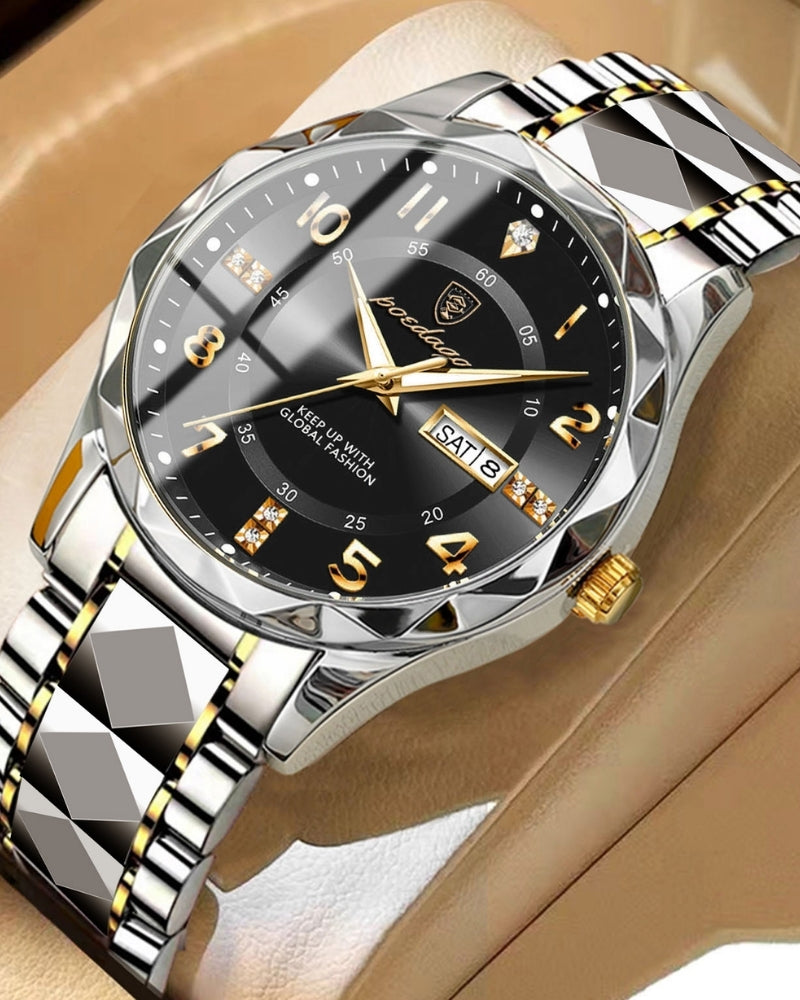 Klassische Zwei-Ton Stahl Uhr Maja