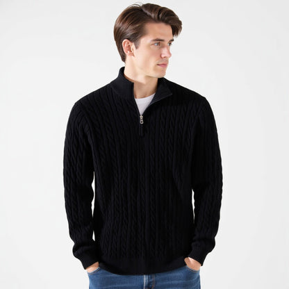 Wiener Zipped Sweater - Schwarz RivaSylt