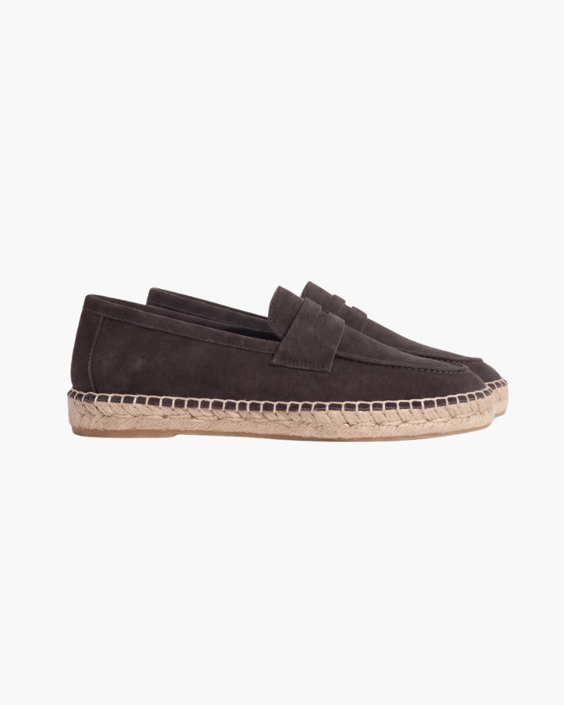 Kaffeebraune Suède Riviera Espadrille Maja