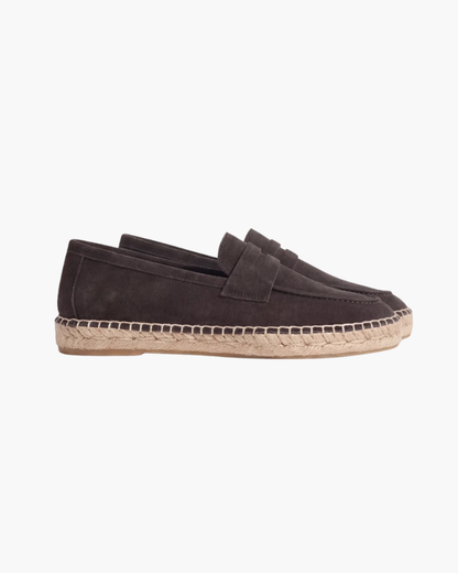 Kaffeebraune Suède Riviera Espadrille Maja