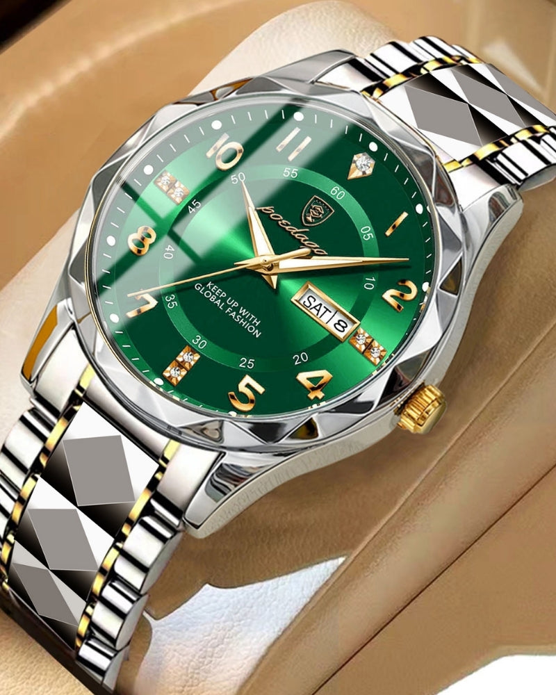Klassische Zwei-Ton Stahl Uhr Maja