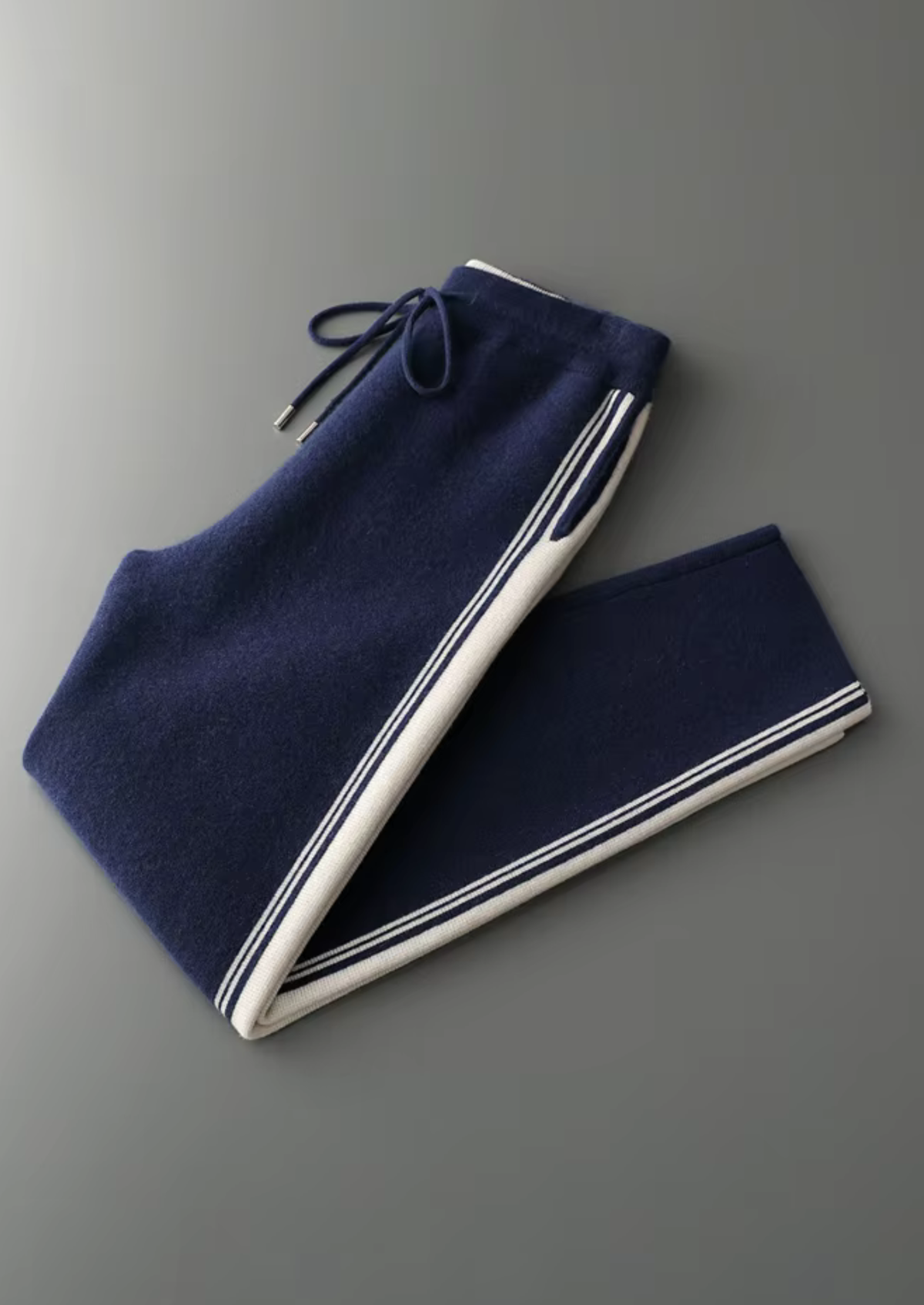 Reines Extra-feines Merinowoll Navy Blue Damien Set RivaSylt