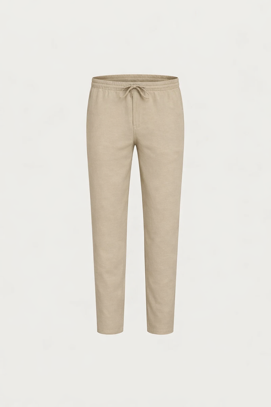 Leinen Bayside Hose Beige Maja