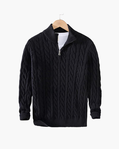 Wiener Zipped Sweater - Schwarz RivaSylt