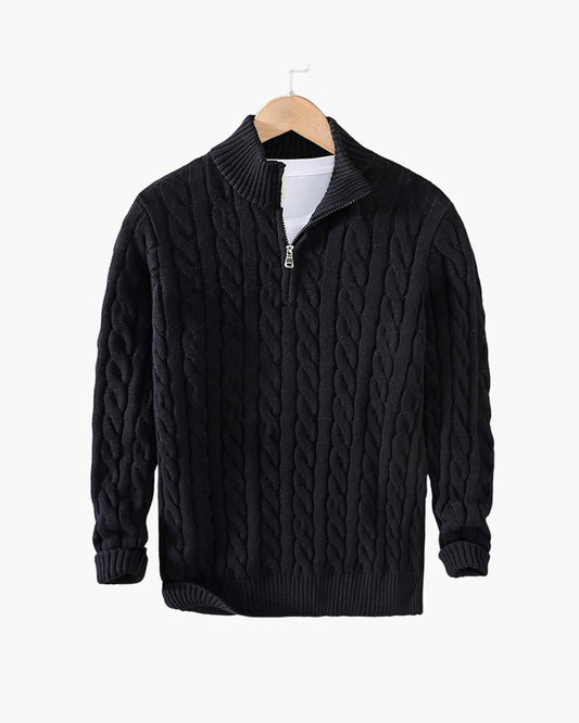 Wiener Zipped Sweater - Schwarz RivaSylt