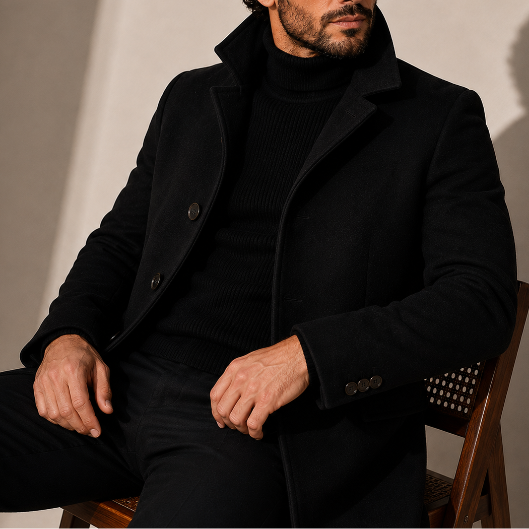 Herren Stehkragenmantel – Maßgeschneiderter Wintermantel RivaSylt