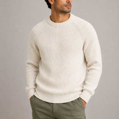 Herren Schwergewicht Fischer-Rippstrickpullover RivaSylt