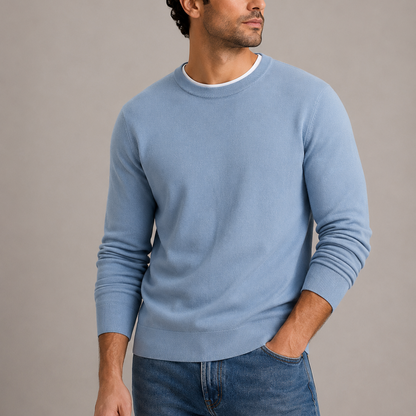 Herren Rundhals Feinstrickpullover RivaSylt