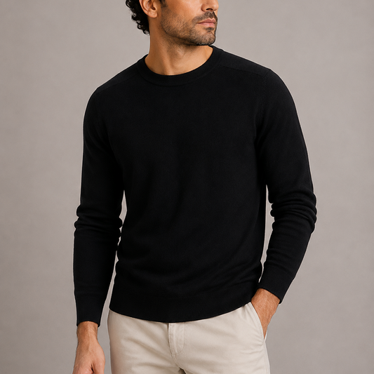 Herren Rundhals Feinstrickpullover RivaSylt