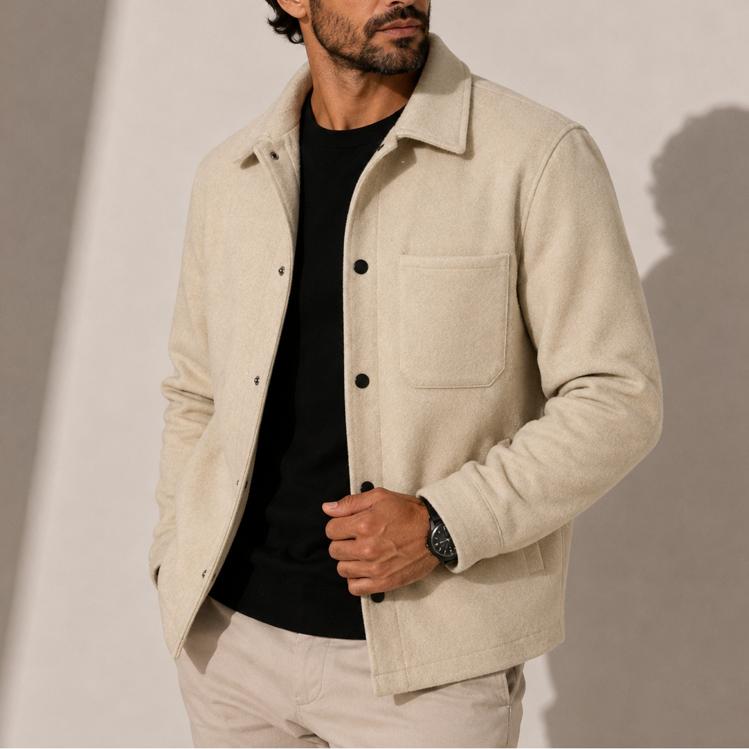 Herren Baumwolljacke – Lässiges Button-Up Overshirt RivaSylt