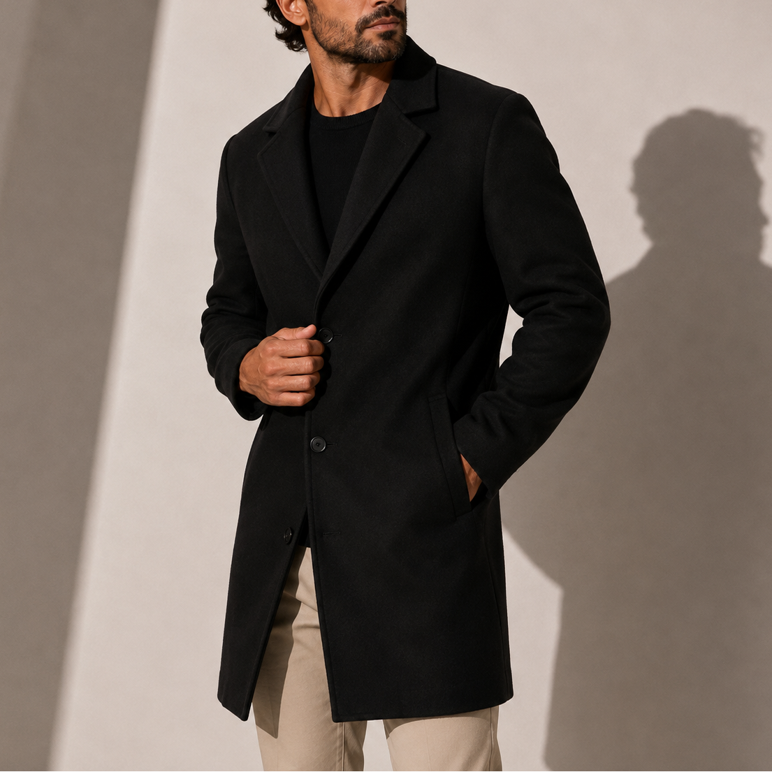 Herrenmantel – Klassischer, maßgeschneiderter Smart-Casual-Stil RivaSylt
