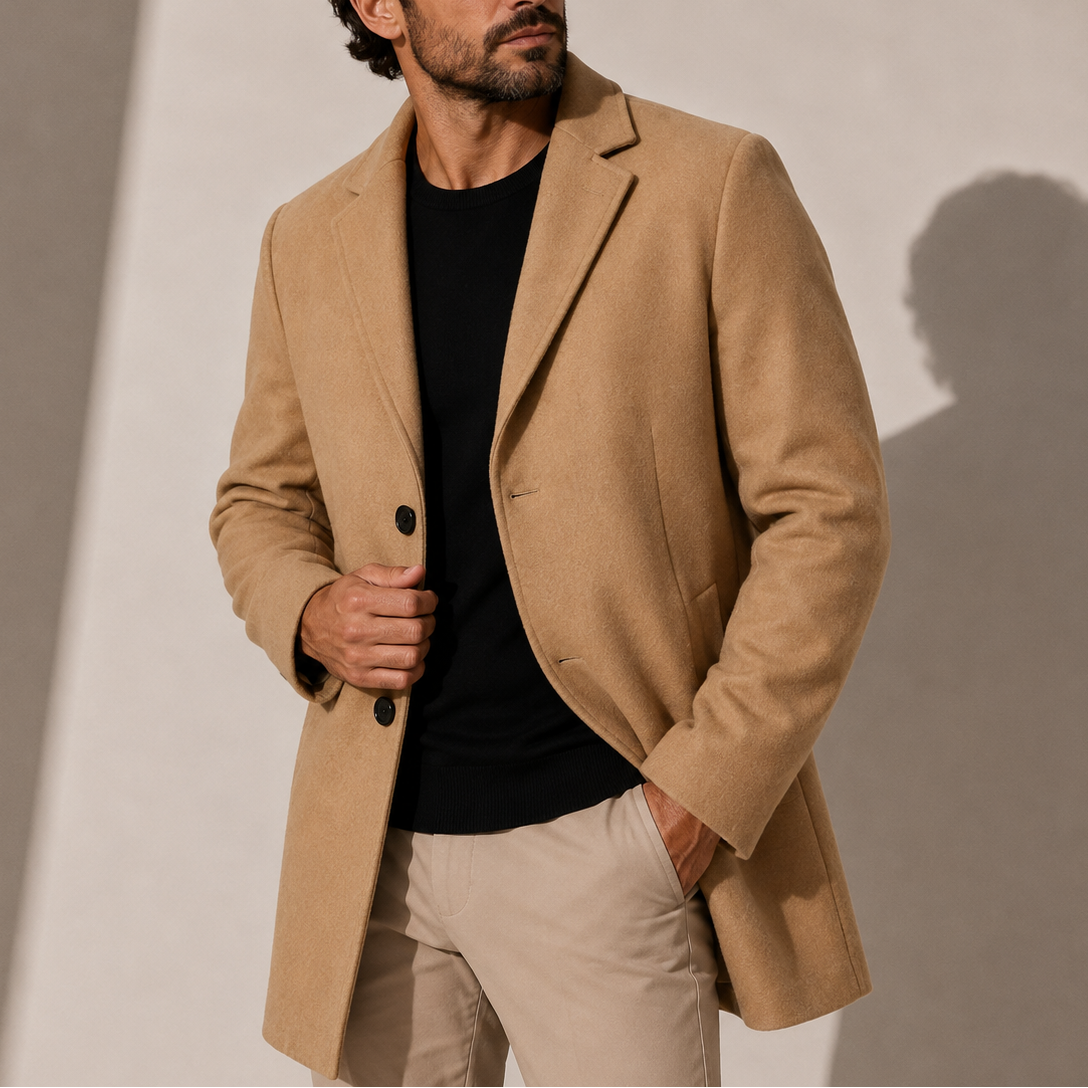 Herrenmantel – Klassischer, maßgeschneiderter Smart-Casual-Stil RivaSylt
