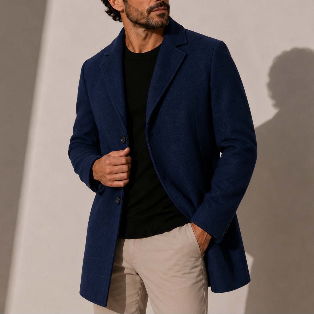 Herrenmantel – Klassischer, maßgeschneiderter Smart-Casual-Stil RivaSylt