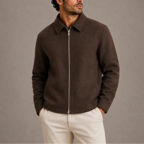 Herren Hemdkragen Zip-Jacke RivaSylt