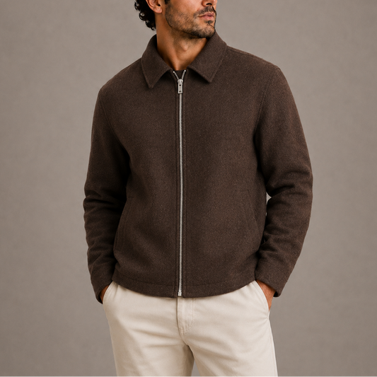 Herren Hemdkragen Zip-Jacke RivaSylt