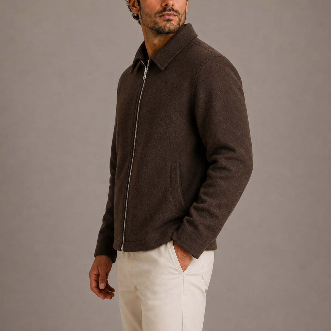 Herren Hemdkragen Zip-Jacke RivaSylt