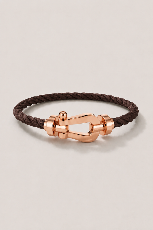 Aurelio Armband Dunkelbraun / Roségold Maja